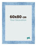 Photo Frame 60x80cm Clear Blue Swept MDF Pisa Front Size | Yourdecoration.co.uk