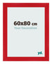 Photo Frame 60x80cm Red MDF Pisa Front Size | Yourdecoration.co.uk