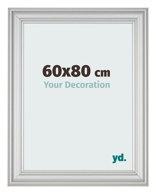 Photo Frame 60x80cm Silver Matte MDF Lazio Front Size | Yourdecoration.co.uk