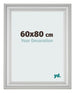Photo Frame 60x80cm Silver Matte MDF Lazio Front Size | Yourdecoration.co.uk