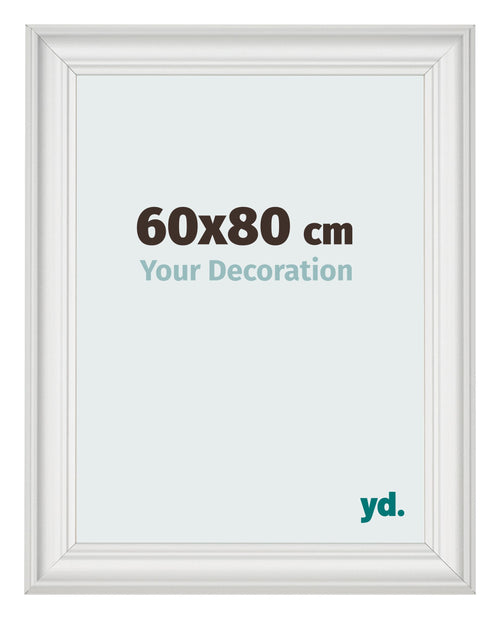 Photo Frame 60x80cm White Swept MDF Lazio Front Size | Yourdecoration.co.uk