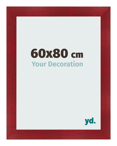 Photo Frame 60x80cm Wine Red Swept MDF Pisa Front Size | Yourdecoration.co.uk