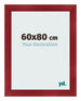 Photo Frame 60x80cm Wine Red Swept MDF Pisa Front Size | Yourdecoration.co.uk