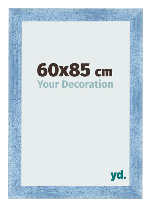 Photo Frame 60x85cm Clear Blue Swept MDF Pisa Front Size | Yourdecoration.co.uk