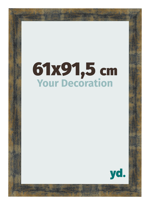 Photo Frame 61x91 5cm Blue Gold Melange MDF Pisa Front Size | Yourdecoration.co.uk