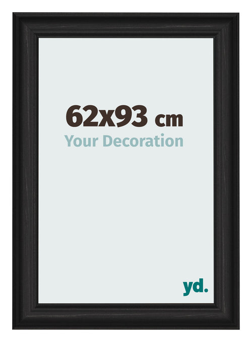 Photo Frame 62x93cm Black Woodgrain MDF Lazio Front Size | Yourdecoration.co.uk