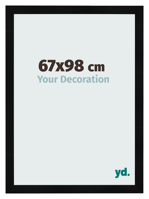 Photo Frame 67x98cm Black Silver Polished MDF Pisa Front Size | Yourdecoration.co.uk