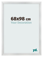 Photo Frame 68x98cm Silver Black Swept MDF Pisa Front Size | Yourdecoration.co.uk