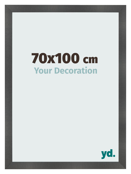 Photo Frame 70x100cm Black Silver Polished MDF Pisa Front Size | Yourdecoration.co.uk