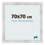 Photo Frame 70x70cm Aluminum Brushed MDF Pisa Front Size | Yourdecoration.co.uk