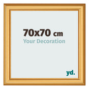 Photo Frame 70x70cm Gold Matte MDF Lazio Front Size | Yourdecoration.co.uk