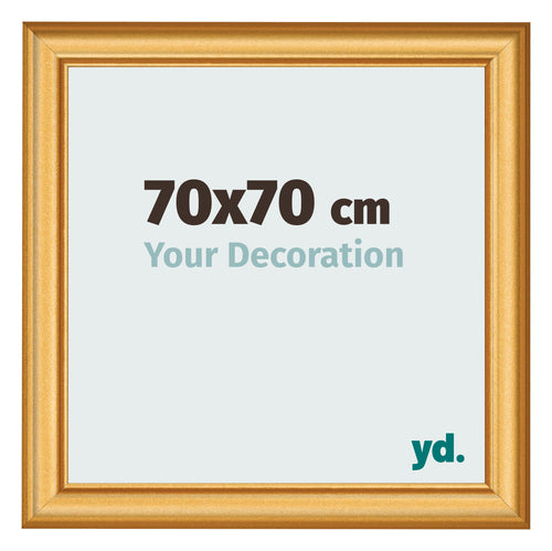 Photo Frame 70x70cm Gold Matte MDF Lazio Front Size | Yourdecoration.co.uk