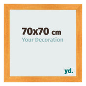 Photo Frame 70x70cm Orange MDF Pisa Front Size | Yourdecoration.co.uk