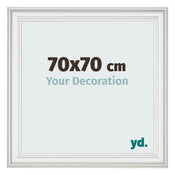 Photo Frame 70x70cm White Swept MDF Lazio Front Size | Yourdecoration.co.uk