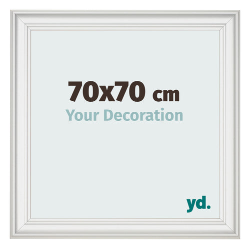 Photo Frame 70x70cm White Swept MDF Lazio Front Size | Yourdecoration.co.uk
