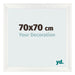 Photo Frame 70x70cm White Vintage MDF Pisa Front Size | Yourdecoration.co.uk