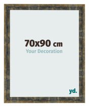 Photo Frame 70x90cm Blue Gold Melange MDF Pisa Front Size | Yourdecoration.co.uk