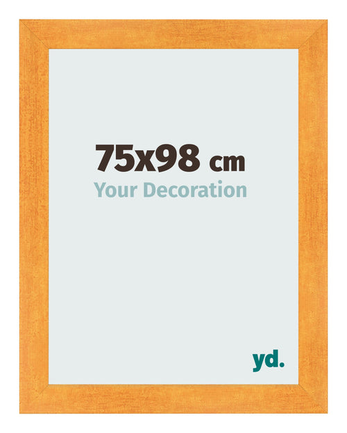 Photo Frame 75x98cm Orange MDF Pisa Front Size | Yourdecoration.co.uk
