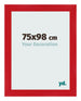 Photo Frame 75x98cm Red MDF Pisa Front Size | Yourdecoration.co.uk
