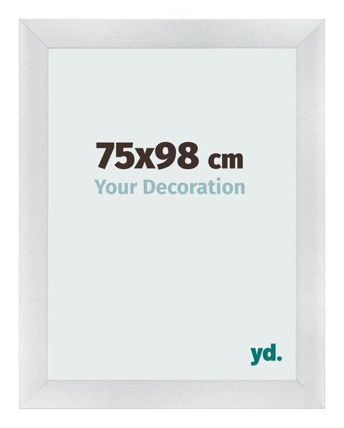 Photo Frame 75x98cm Silver Black Swept MDF Pisa Front Size | Yourdecoration.co.uk