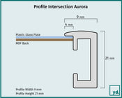 Photo Frame 40x70 cm - Black Matte - Aluminium - Aurora