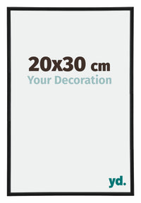 Annecy Plastic Photo Frame 20x30cm Black Matt Front Size | Yourdecoration.co.uk