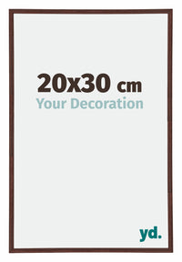 Annecy Plastic Photo Frame 20x30cm Brown Front Size | Yourdecoration.co.uk