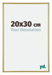 Annecy Plastic Photo Frame 20x30cm Gold Front Size | Yourdecoration.co.uk