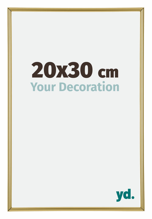 Annecy Plastic Photo Frame 20x30cm Gold Front Size | Yourdecoration.co.uk