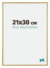 Annecy Plastic Photo Frame 21x30cm Gold Front Size | Yourdecoration.co.uk