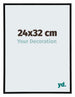 Annecy Plastic Photo Frame 24x32cm Black Matt Front Size | Yourdecoration.co.uk