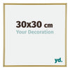 Annecy Plastic Photo Frame 30x30cm Gold Front Size | Yourdecoration.co.uk