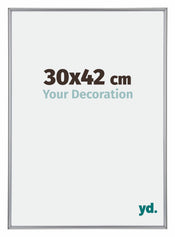 Annecy Plastic Photo Frame 30x42cm Silver Front Size | Yourdecoration.co.uk