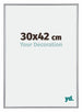 Annecy Plastic Photo Frame 30x42cm Silver Front Size | Yourdecoration.co.uk