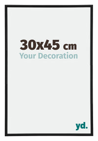 Annecy Plastic Photo Frame 30x45cm Black Matt Front Size | Yourdecoration.co.uk