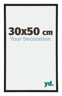 Annecy Plastic Photo Frame 30x50cm Black Matt Front Size | Yourdecoration.co.uk