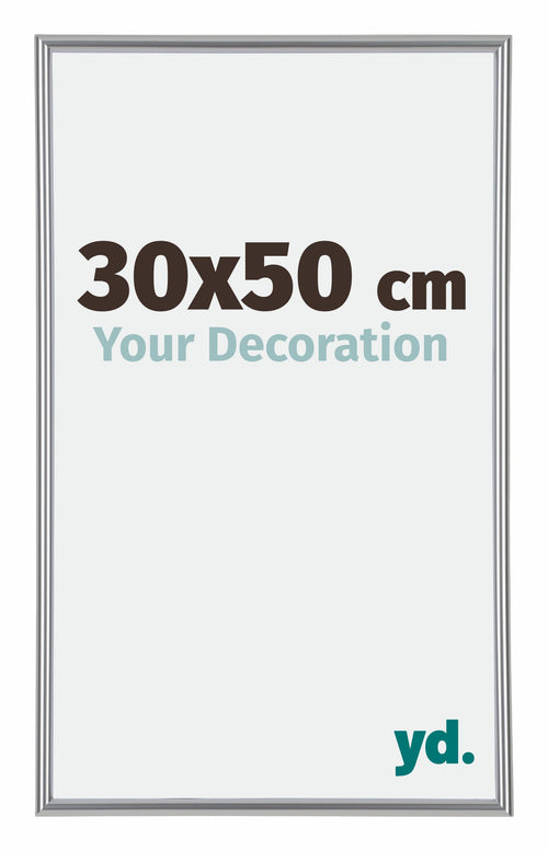 Annecy Plastic Photo Frame 30x50cm Silver Front Size | Yourdecoration.co.uk