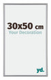 Annecy Plastic Photo Frame 30x50cm Silver Front Size | Yourdecoration.co.uk