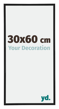 Annecy Plastic Photo Frame 30x60cm Black Matt Front Size | Yourdecoration.co.uk