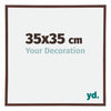 Annecy Plastic Photo Frame 35x35cm Brown Front Size | Yourdecoration.co.uk