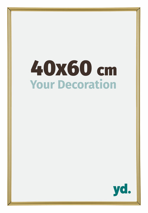 Annecy Plastic Photo Frame 40x60cm Gold Front Size | Yourdecoration.co.uk