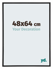 Annecy Plastic Photo Frame 48x64cm Black Matte Front Size | Yourdecoration.co.uk
