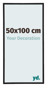 Annecy Plastic Photo Frame 50x100cm Black Matt Front Size | Yourdecoration.co.uk