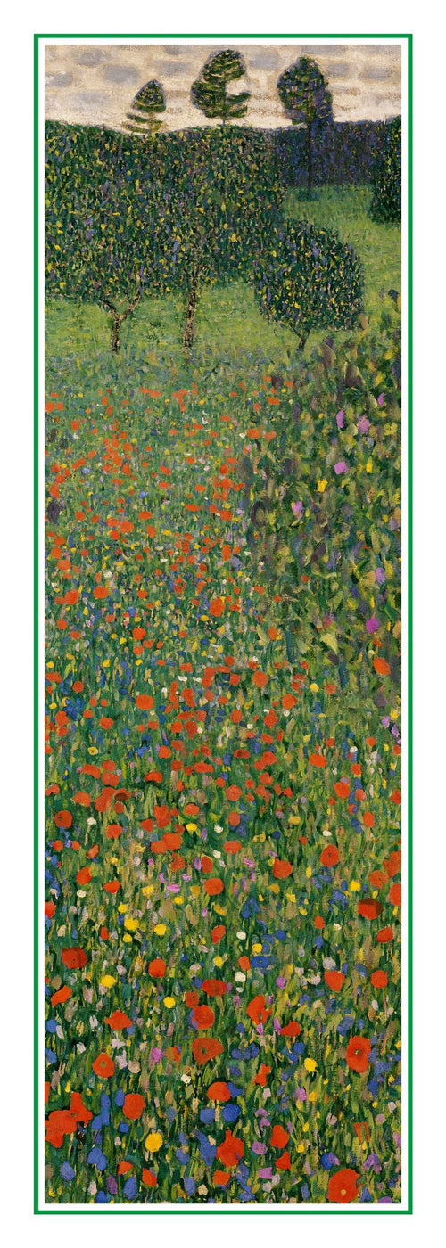 Art Print Gustav Klimt Poppy Field 25x70cm GK 44S PGM | Yourdecoration.co.uk