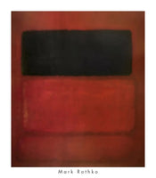 Art Print Mark Rothko Black Over Reds 1957 71x81cm MKR 890 | Yourdecoration.co.uk