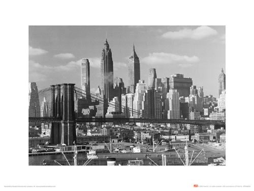 Art Print Time Life Lower Manhattan Skyline 1948 40x30cm Pyramid PPR44238 | Yourdecoration.co.uk