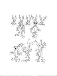 Art Print Wb100 Looney Tunes Bugs Bunny 30x40cm Pyramid PPR54388 | Yourdecoration.co.uk