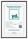 Aurora Aluminium Photo Frame 21x29 7cm A4 set of 2 Black Front | Yourdecoration.co.uk