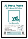 Aurora Aluminium Photo Frame 29 7x42cm A3 Black Front Insert Sheet | Yourdecoration.co.uk