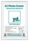 Aurora Aluminium Photo Frame 29 7x42cm A3 set of 3 Silver Front Oblique Insert Sheet | Yourdecoration.co.uk